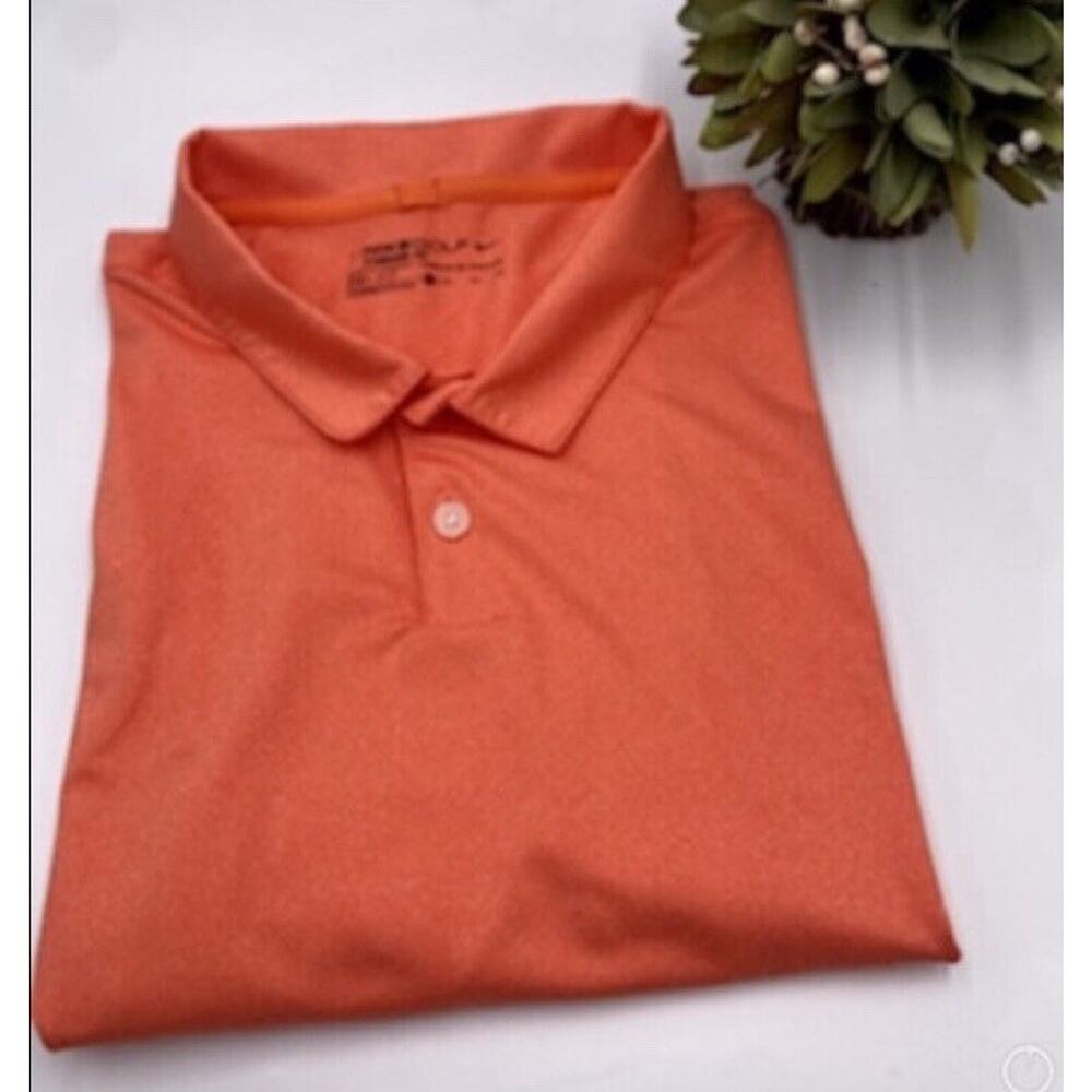 Nike Golf Short Sleeve Polo Shirt Size XLarge Mens Coral Casual‎ Dri Fit Top